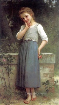 チェリーピッカー 1900 年のリアルな少女のポートレート Charles Amable Lenoir Oil Paintings